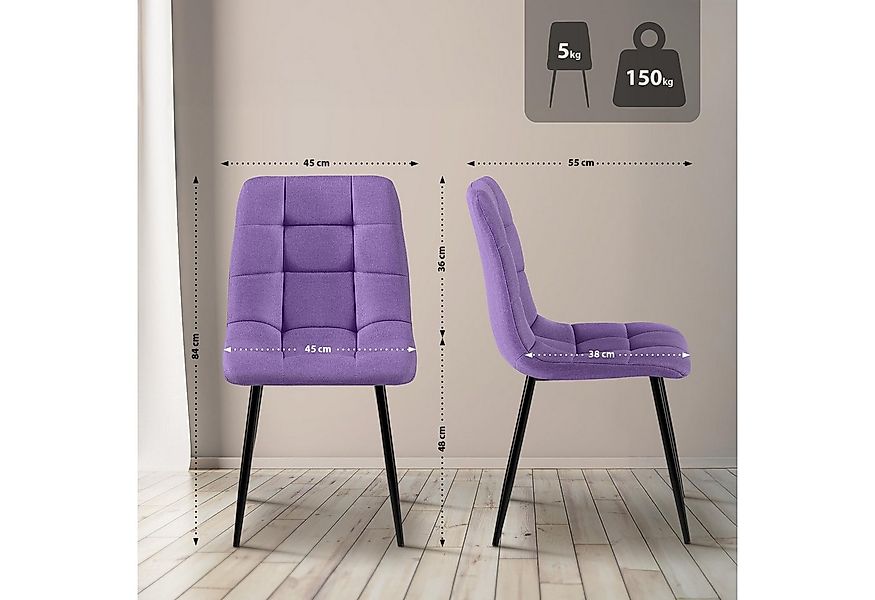 CLP Esszimmerstuhl Antibes, Polsterung mit Stoffbezug, Metallgestell günstig online kaufen