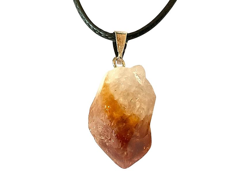 Steinfixx® Amulett Set Edelstein Anhänger aus echtem Citrin, Rohsteinanhäng günstig online kaufen