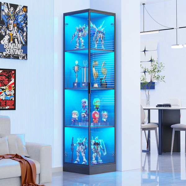 BROTTAR Eckvitrine Glasvitrine mit LED Beleuchtung günstig online kaufen