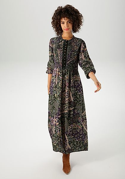 Aniston CASUAL Maxikleid mit fantasievollem Blumendruck- günstig online kaufen