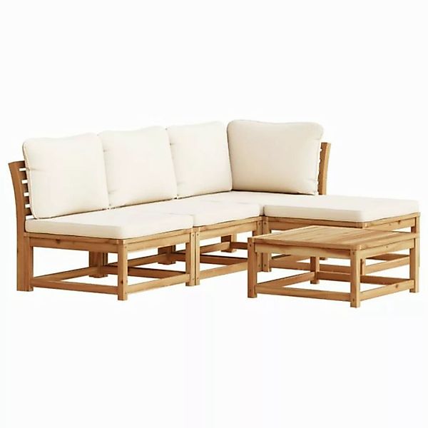 vidaXL Sofaelement 5-tlg. Garten-Lounge-Set mit Kissen Massivholz (1 St) günstig online kaufen