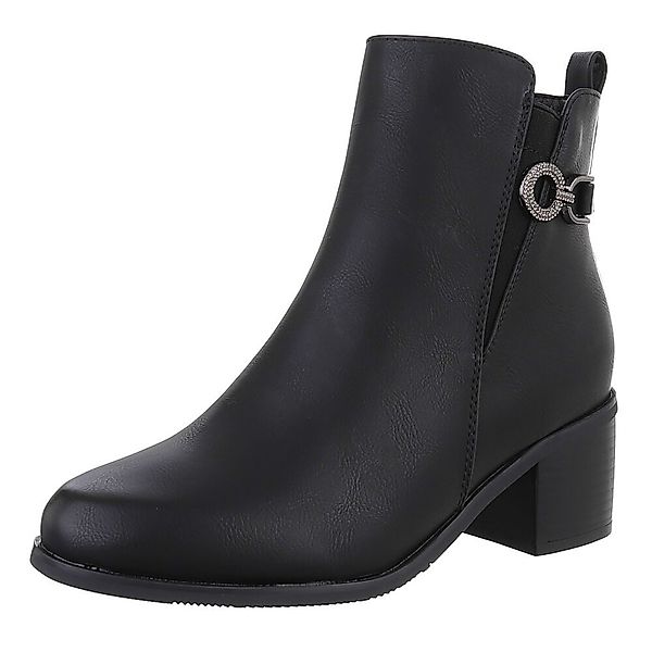 Ital-Design Damen Elegant Stiefelette (88489341) Blockabsatz günstig online kaufen