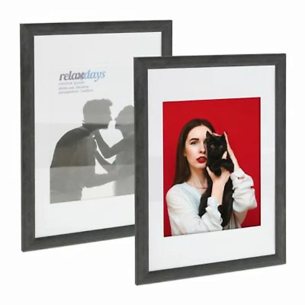 relaxdays 2 x Bilderrahmen 20x30 cm schwarz günstig online kaufen