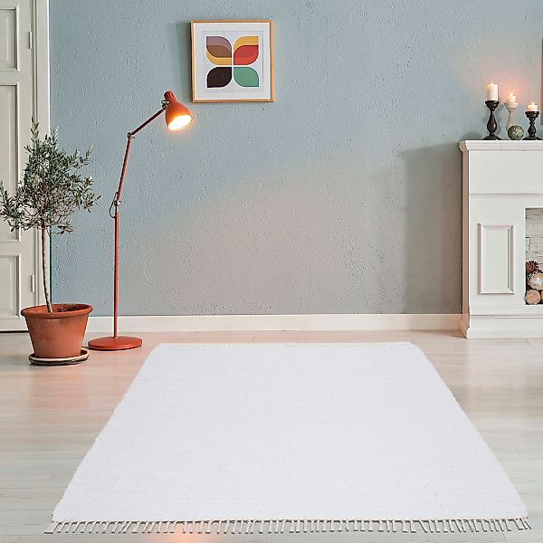 THEKO Teppich "Happy Cotton Fleckerl, handgewebt" rechteckig 5 mm Höhe Flac günstig online kaufen