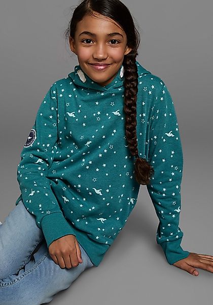 KangaROOS Kapuzensweatshirt Langarm, bedruckt, mit Kapuze, günstig online kaufen
