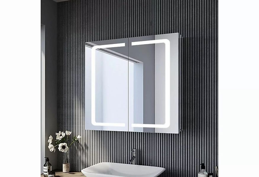 SONNI Spiegelschrank Spiegelschrank Badezimmer mit Beleuchtung 70x65cm Edel günstig online kaufen
