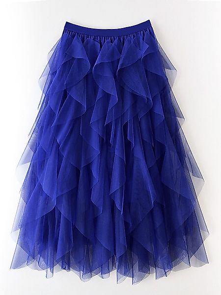 DEBAIJIA Meshrock Damen eleganter langer Rock günstig online kaufen