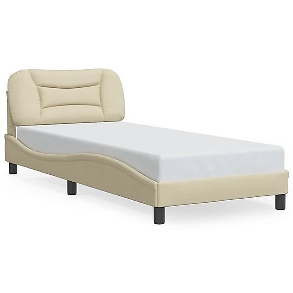 furnicato Bettgestell ohne Matratze "Hvar" Creme 90x200 cm Stoff (1-tlg) günstig online kaufen