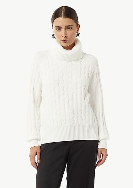 comma Langarmshirt Strickpullover mit hohem Rollkragen günstig online kaufen
