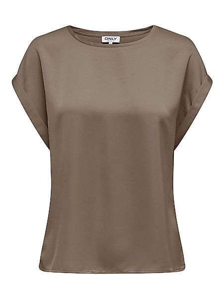 ONLY Kurzarmshirt ONLLIEKE S/S SATIN MIX TOP WVN NOOS regular fit, Web, Pol günstig online kaufen