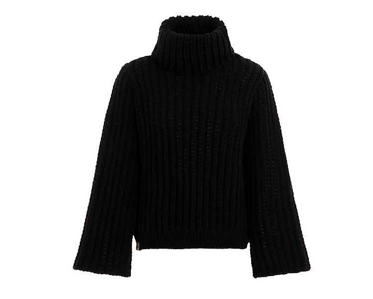 Knit Factory Strickpullover Kris Rollkragen Strickpullover Schwarz 40/42 Ge günstig online kaufen
