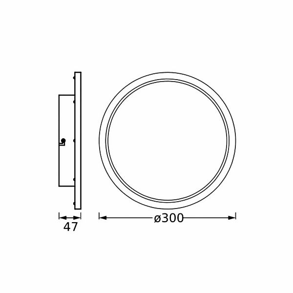 OSRAM LED-Deckenleuchte BATHROOM, chrom, Ø 30 cm, IP44, CCT günstig online kaufen