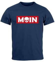 Neverless Print-Shirt Herren T-Shirt Schriftzug Moin günstig online kaufen
