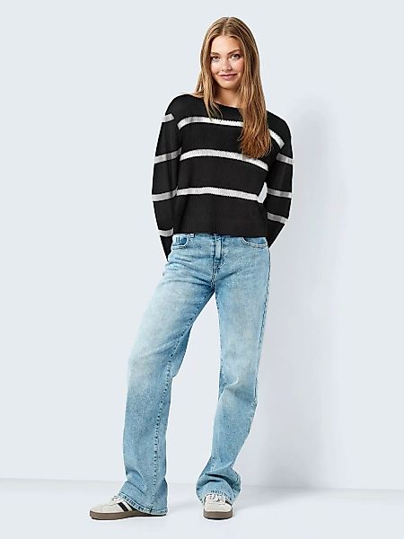 Noisy may Strickpullover "NMMAYSA L/S STRIPE O-NECK KNIT NOOS" günstig online kaufen