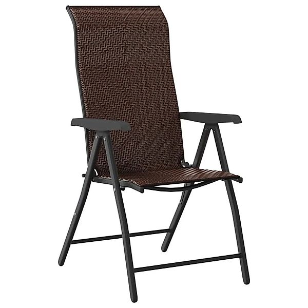 vidaXL Gartenstühle 8 Stk Klappbar Braun Poly Rattan 3270611 günstig online kaufen