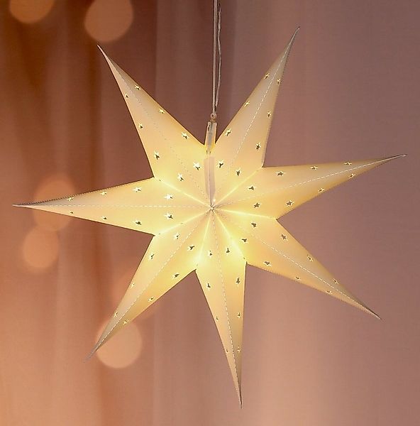 Meinposten LED-Lichterkette Stern Weihnachtsstern LED Ø 60 cmTimer Beleucht günstig online kaufen
