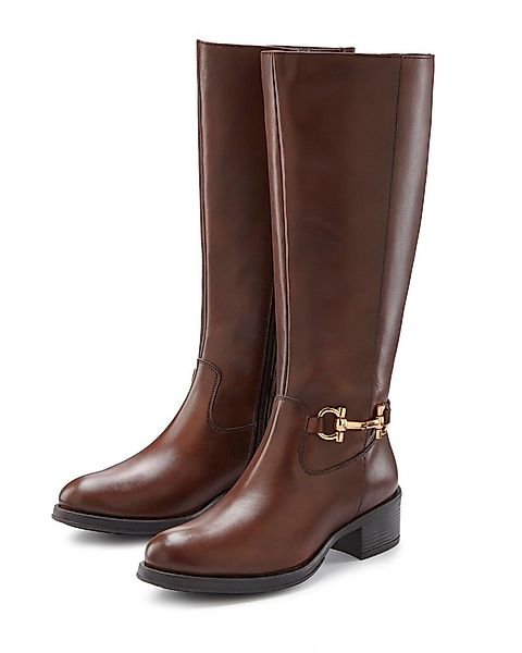 LASCANA Stiefelette Stiefel aus Leder mit Langschaft günstig online kaufen