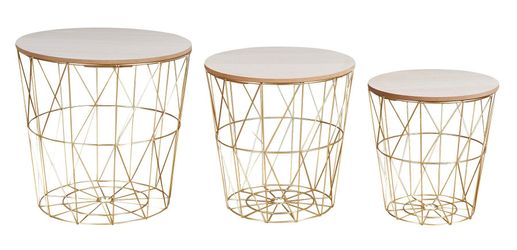 Levandeo® Couchtisch, 3er Set Beistelltisch Metall günstig online kaufen