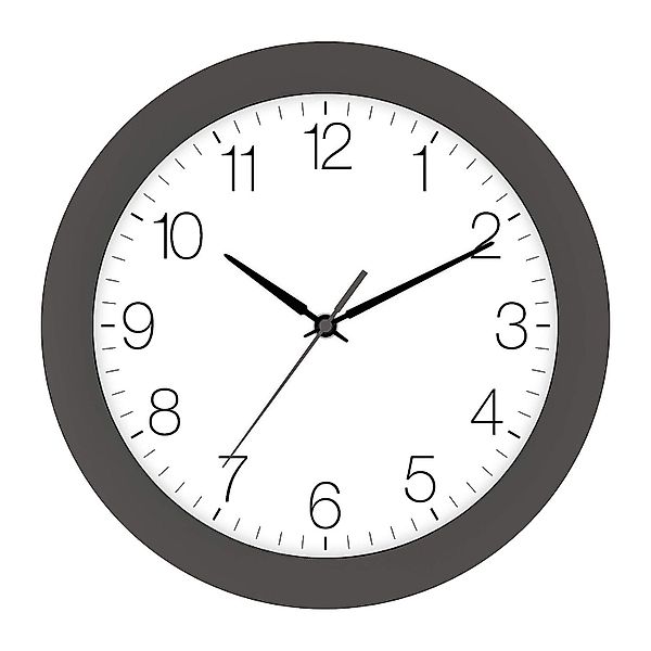 EUROTIME Funkwanduhr Funk-Wanduhr grau günstig online kaufen