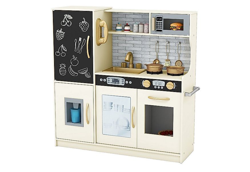 COSTWAY Spielküche Kinderküche, mit Zubehör & Tafel günstig online kaufen