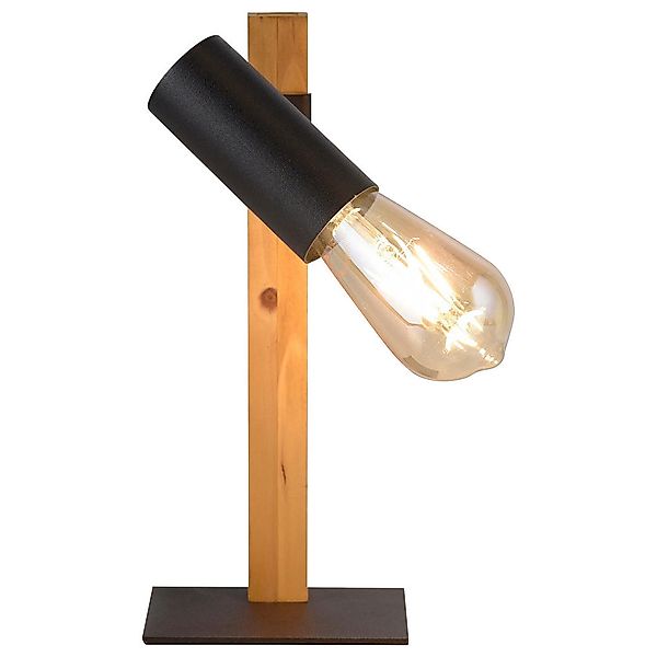 Just Light Tischleuchte PILON 15164-18 natur schwarz Holz Metall B/H/T: ca. günstig online kaufen