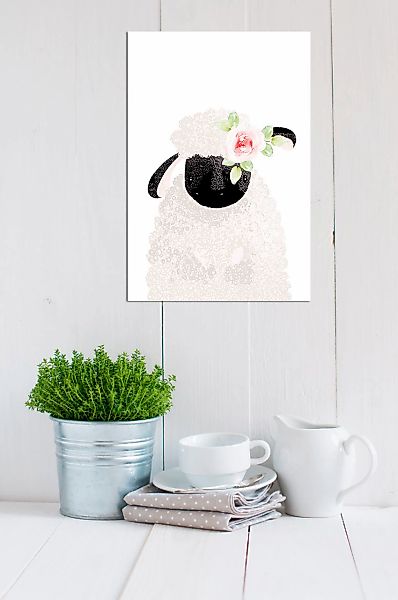queence Metallbild "Gamba" Blumen  Tiere 1 Stk. tlg. Stahlschilder günstig online kaufen