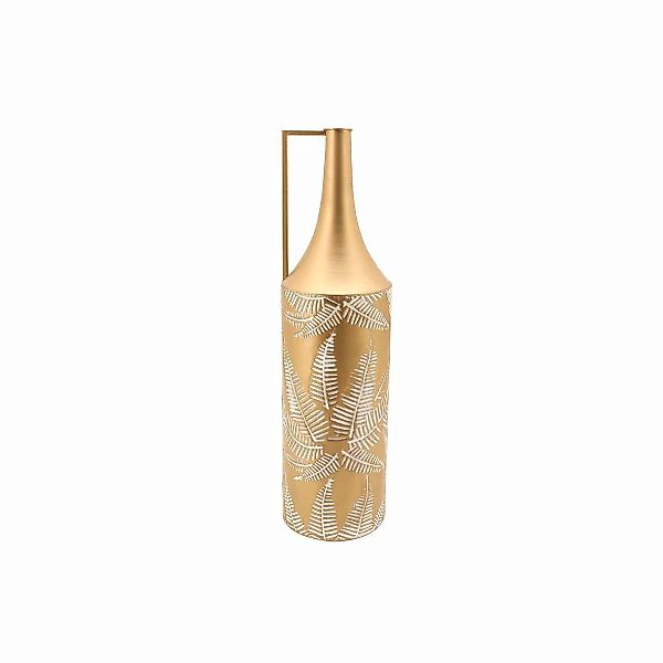 Vase Dkd Home Decor Golden Metall Creme Tropical Pflanzenblatt (21 X 21 X 8 günstig online kaufen