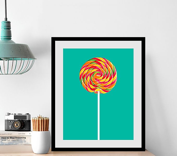 queence Bild »Lollipop«, Süßigkeiten-Kunst-Foto-Süßspeisen-Lebensmittel, (1 günstig online kaufen