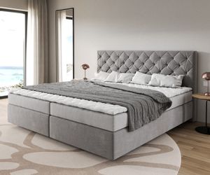 DELIFE Boxspringbett Dream-Great, Mikrofaser Anthrazit Vintage günstig online kaufen
