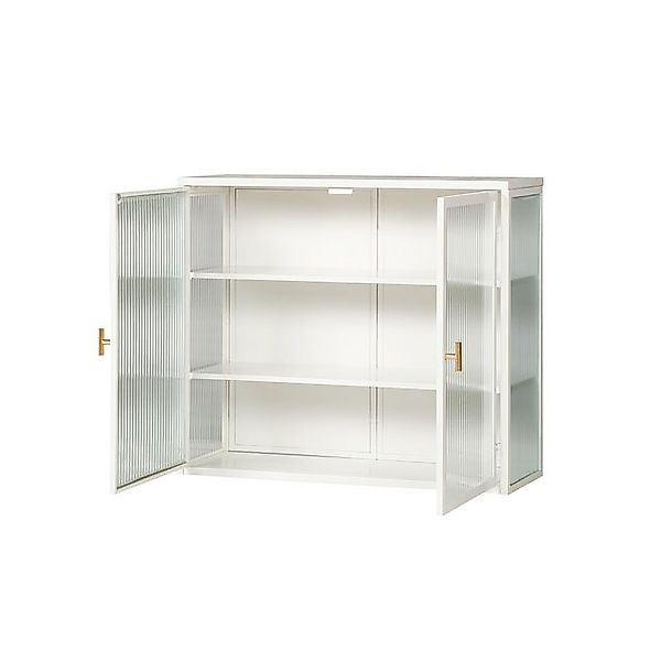 OKWISH Hängeschrank mit Glastüren, dreistufiger Stauraum 70 cm Wandschrank, günstig online kaufen