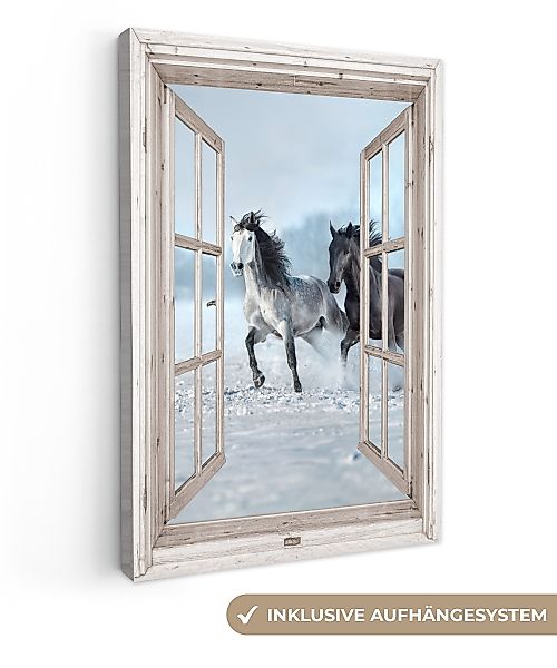 OneMillionCanvasses® Leinwandbild Fensterblick - Fenster - günstig online kaufen