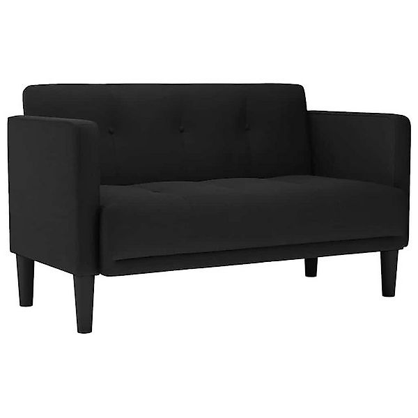 vidaXL Sofa Zweisitzer-Sofa Schwarz 111 cm Stoff günstig online kaufen