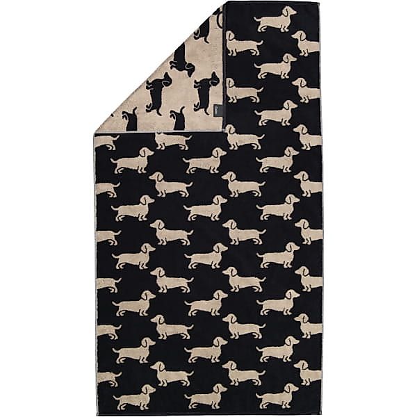 Cawö Handtücher WE LOVE DOGS 6246 - Farbe: Schwarz-Beige - 93 - Gästetuch 3 günstig online kaufen
