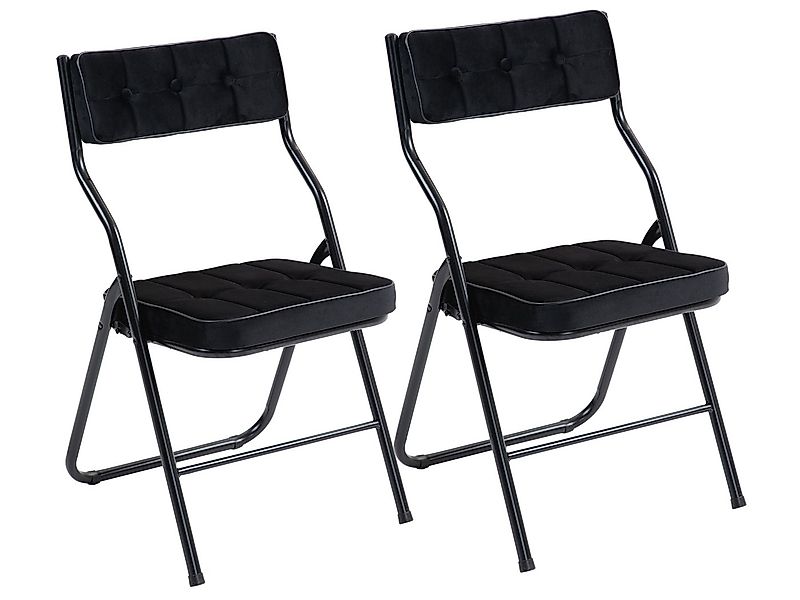 SeedWave Esszimmerstuhl 2er Set Klappstühle aus Metall, mit Gepolsterte Rüc günstig online kaufen