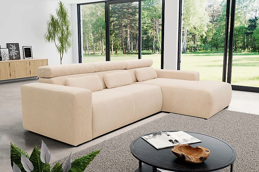 DOMO collection Ecksofa "Brandon B/T: 289/177 cm, belastbar bis 140kg/ Sitz günstig online kaufen