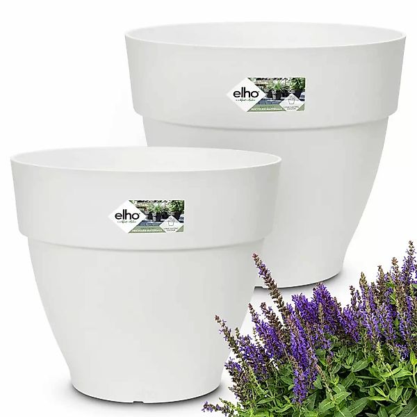 Blumentopf 2er-Set Weiß 20x17cm 3,2L günstig online kaufen