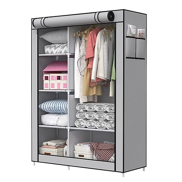 loefme Stoffschrank Kleiderschrank, mit Kleiderstange 105 x 45 x 170 cm günstig online kaufen