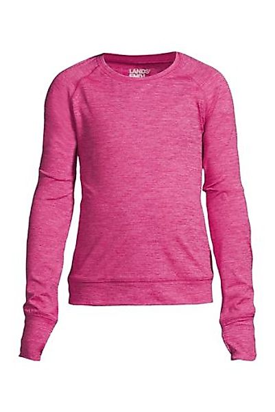 Active-Langarm-Shirt, Größe: 122/128, Pink, Elasthan, by Lands' End, Strahl günstig online kaufen