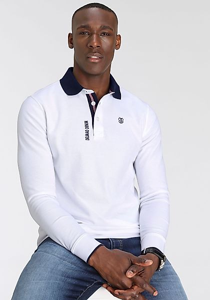 DELMAO Langarm-Poloshirt Langarm, aus atmungsaktivem Piqué-Stoff, günstig online kaufen