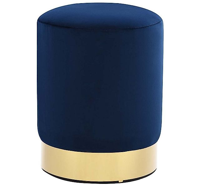 vidaXL Hocker Hocker Blau und Golden Samt 28 x 36 cm (1 St) günstig online kaufen