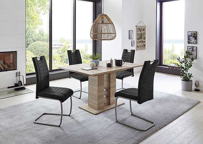 HELA Essgruppe "Ulla" Set, 5 Stk. tlg. ausziehbar 140 - 220 cm, Edelstahl, günstig online kaufen