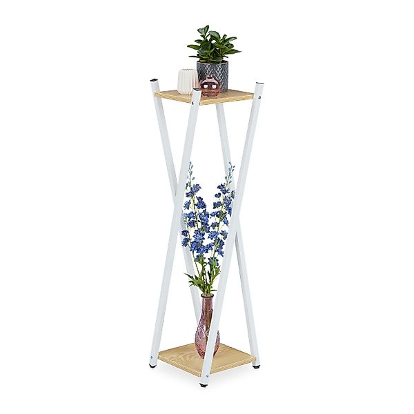 relaxdays Blumenhocker Hoher Blumenständer mit 2 günstig online kaufen