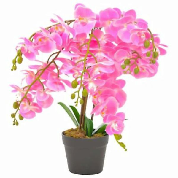 vidaXL Künstliche Orchidee mit Topf Rosa 60 cm Dekorationspflanze rosa günstig online kaufen