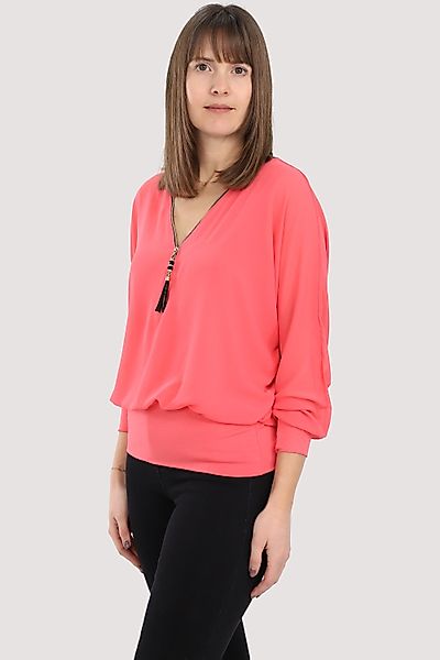 malito more than fashion Chiffonbluse 6297 Bluse mit Fledermausärmeln Einhe günstig online kaufen