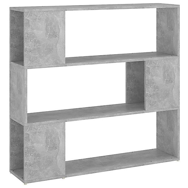 furnicato Bücherregal Raumteiler Betongrau 100x24x94 cm, günstig online kaufen