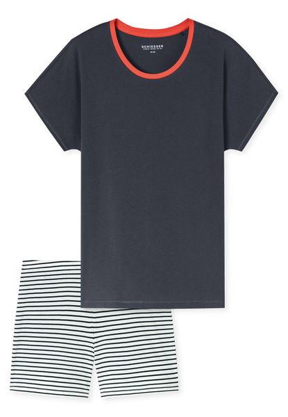 Schiesser Shorty "Casual Essentials" 2 Stk. tlg., mit unifarbenem Shirt und günstig online kaufen