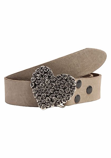 Rettungsring Gürtel Ledergürtel ""Soft Taupe", mit austauschbarer Schließe günstig online kaufen