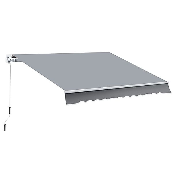 Outsunny Markise Outdoor manuelle Balkonmarkise, 4m günstig online kaufen
