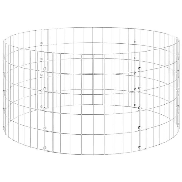 vidaXL Gabionen-Säule Rund Verzinkter Stahl Ø100x50 cm 152017 günstig online kaufen