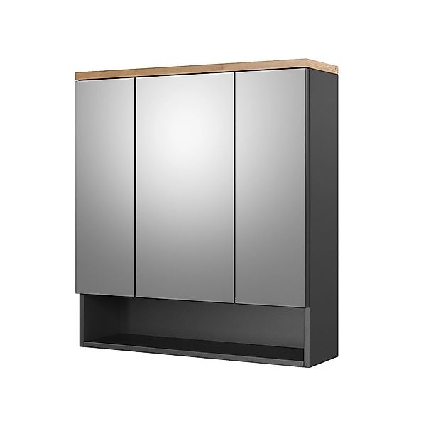 Vicco Badezimmerspiegelschrank Eden, Anthrazit/Artisan-Eiche, 70 x 77 cm günstig online kaufen